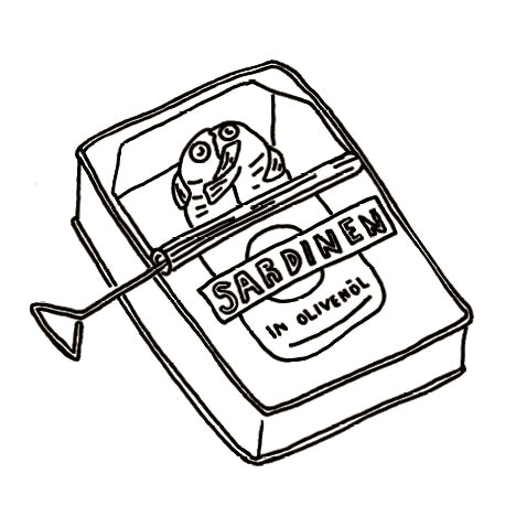 Temporary Tattoo - Kissing Sardines
