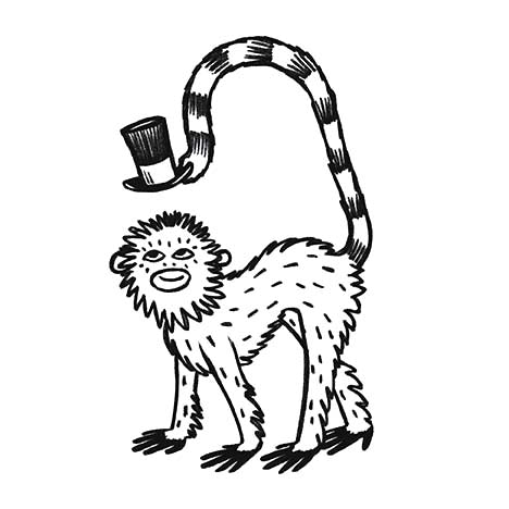 Temporary Tattoo - Elegant Monkey